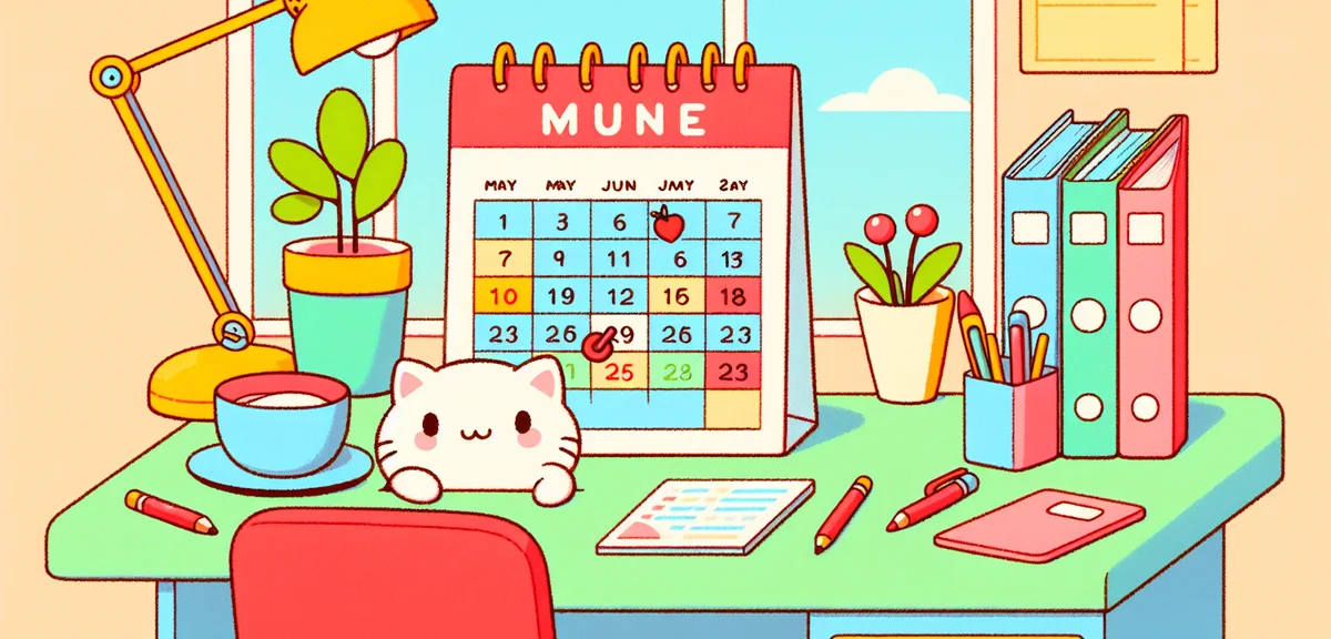 A calendar showing May and June months with some dates circled in red marker, early booking concept,