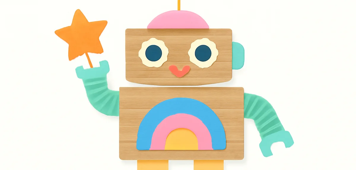 Creative handmade craft project made from recycled materials like cardboard and paper, colorful and 
