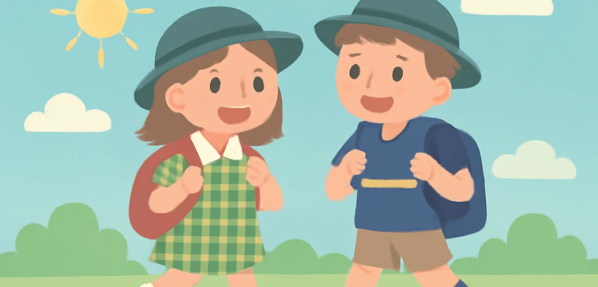 Australian school students in uniform during their school term, sunny weather, photorealistic