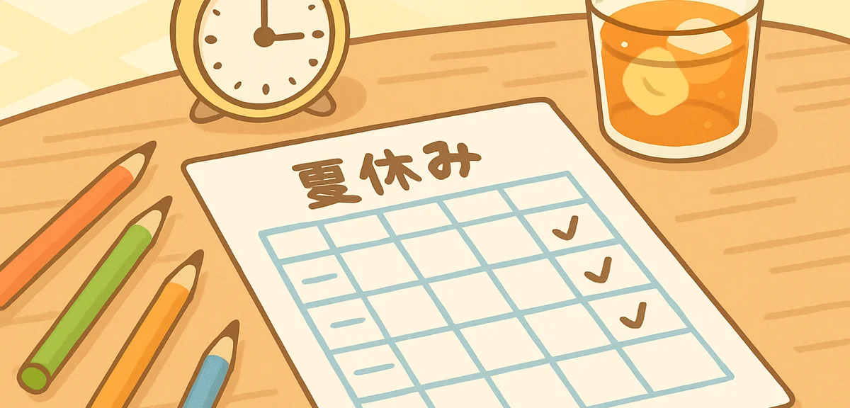 小学生の夏休み生活表の書き方｜めあての立て方と記入例