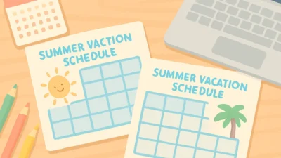 夏休みの計画表テンプレート無料ダウンロード｜学年別フォーマット