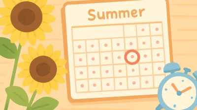 夏休みまであと何日？2026年カレンダーで簡単チェック