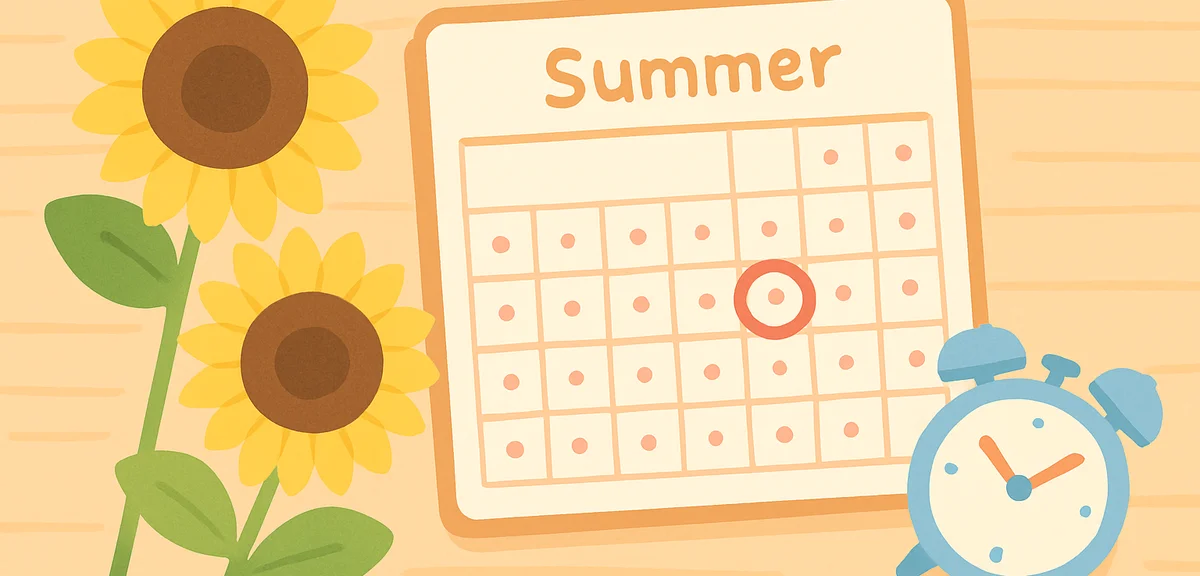 夏休みまであと何日？2026年カレンダーで簡単チェック