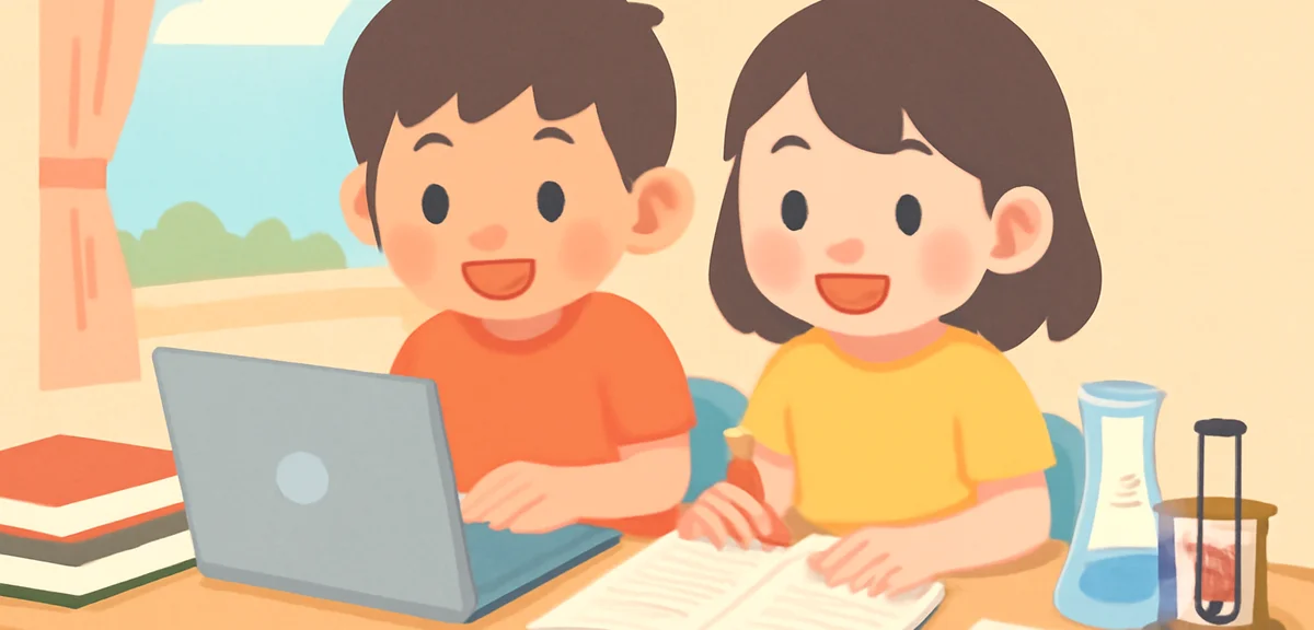 Japanese fifth and sixth grade elementary students working on a self-directed research project with