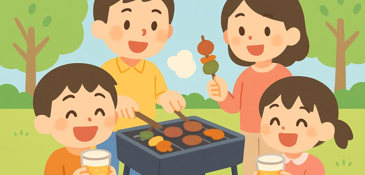 家族で楽しむ夏休みBBQ完全ガイド｜道具・食材・場所選び